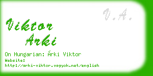 viktor arki business card